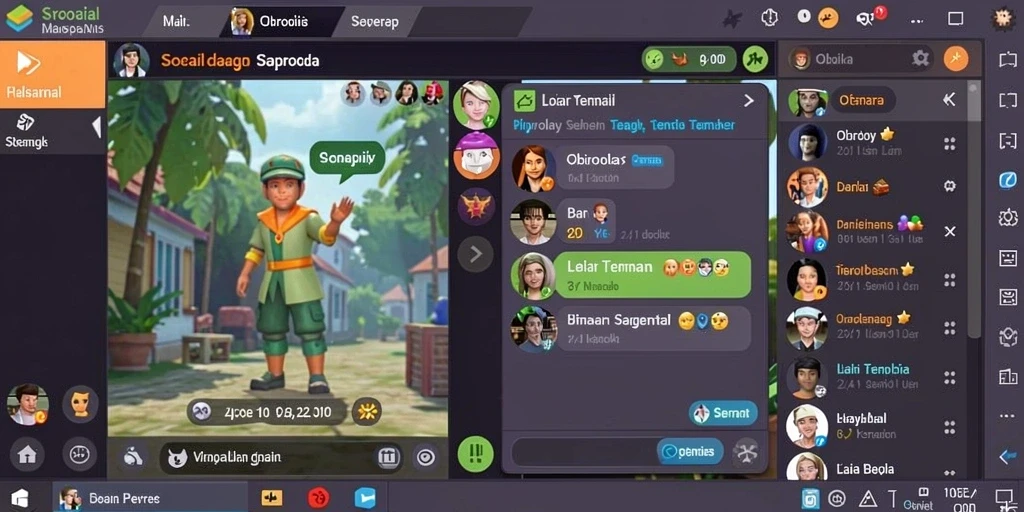 Screenshot interaksi sosial antar pemain di COLOKSGP.