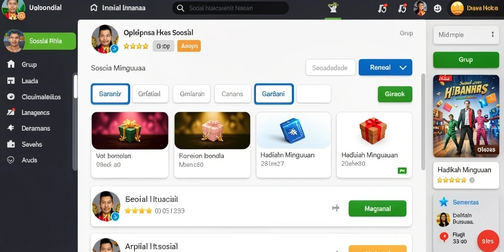 Fitur komunitas yang memungkinkan interaksi antara pemain.